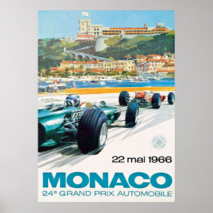 1966, Monaco Grand Prix-Tävla Poster