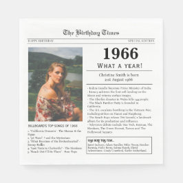 1966 Newspaper Birthday Party  Pappersservett