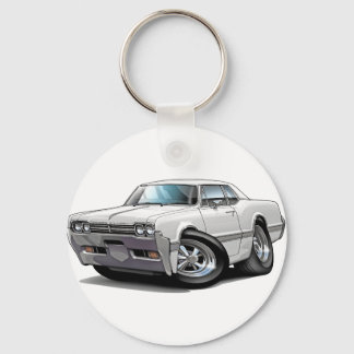 1966 Olds Cutlass White Car Nyckelring
