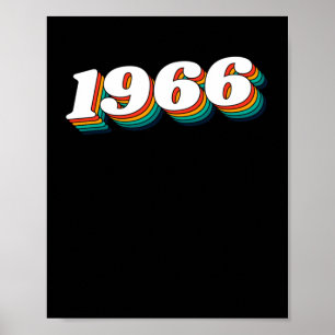 1966 Retro-etikett Poster