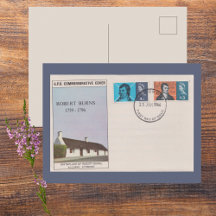1966 Robert Burns First Day Cover Antique Literary