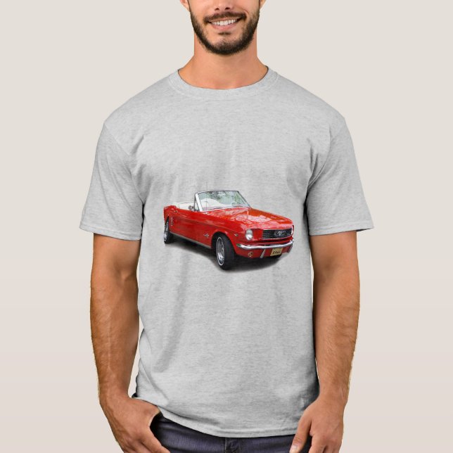 1966 Röd konverterbar skjorta T Shirt (Framsida)