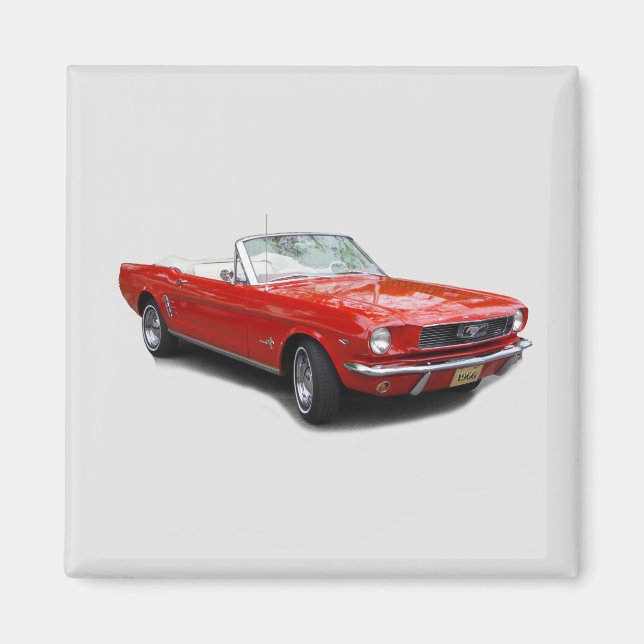 1966 Röd konvertibel magnet (Framsidan)