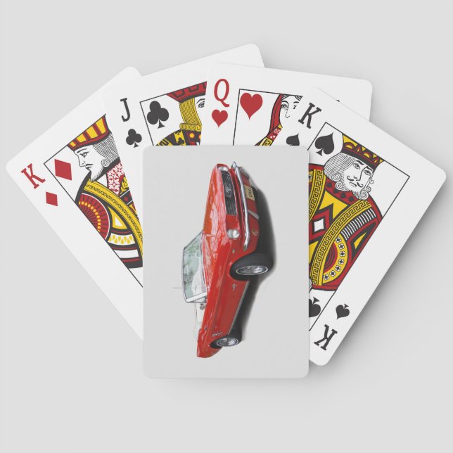 1966 Röda, konvertibla spelkort (Baksidan)