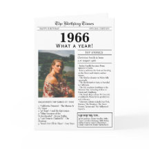 1966 Tidningsfödelsedags kort