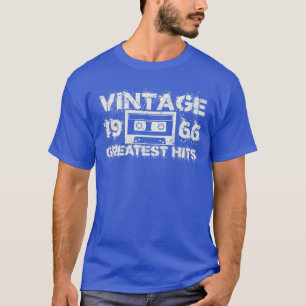 1966 Underbarare Vintagen Vit T Shirt
