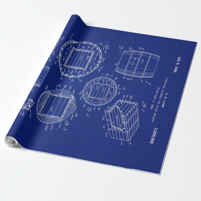 1966 Whiskey Container Art Presentpapper (Utrullad)