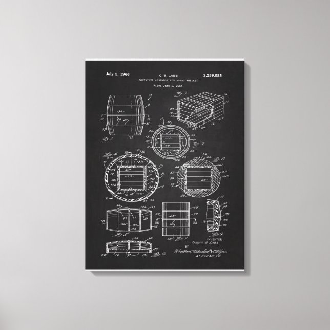 1966 Whiskey Container Canvastryck (Framsida)