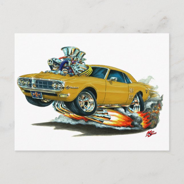 1967-68 Fågelbil Guld Vykort (Framsida)