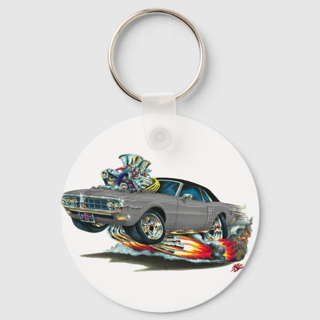 1967-68 Firebird Grått-Black Top Nyckelring (Framsida)