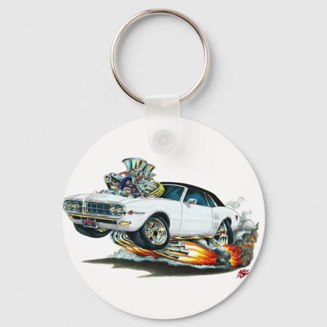 1967-68 Firebird White-Black Top Nyckelring (Framsida)