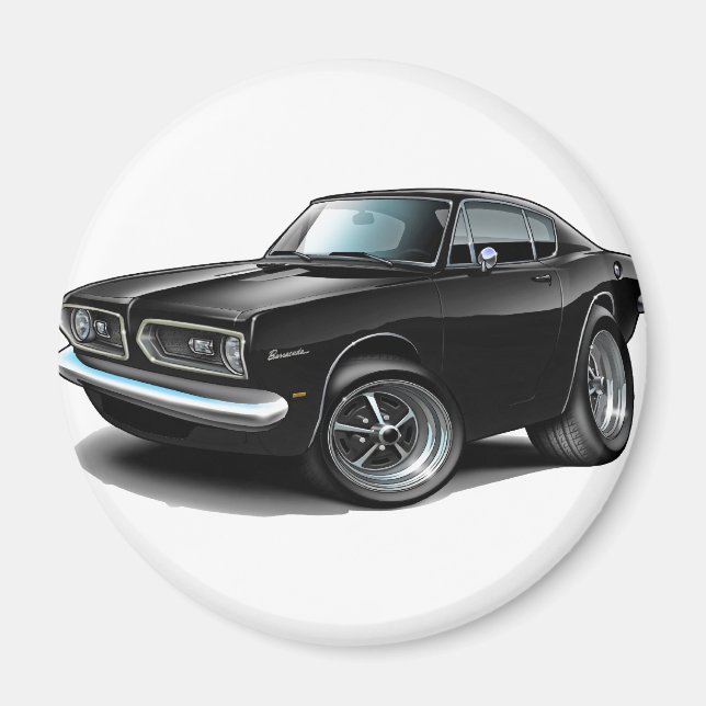 1967-69 Barracuda Black Car Magnet (Framsidan)