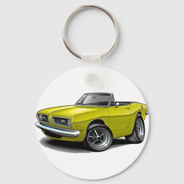 1967-69 Barracuda-Gult konvertibel Nyckelring (Framsida)