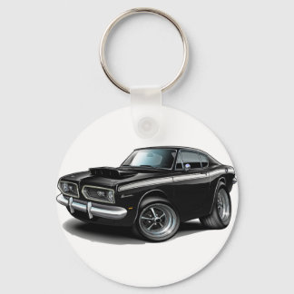 1967-69 Barracuda Svartvit bil Nyckelring