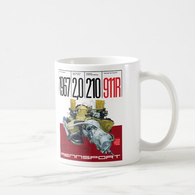 1967 911R 2,0 skrivar HP för litern 210 901/22 Kaffemugg (Höger)
