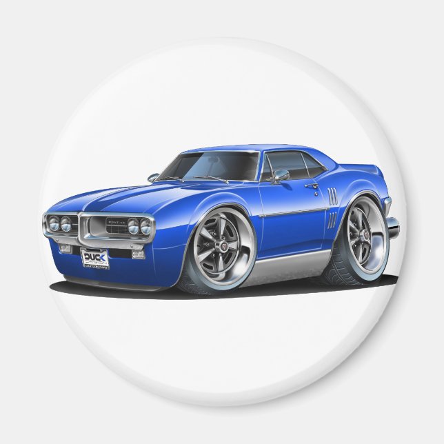 1967 Brandfågelblått bil Magnet (Framsidan)