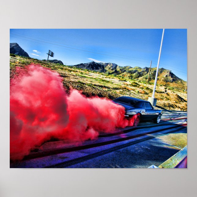 1967 Camaro Burnout Poster (Framsidan)