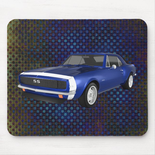 1967 Camaro S: Blue Avsluta: Mousepad Musmatta (Framsidan)
