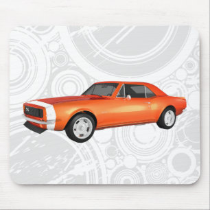 1967 Camaro SS: Avsluta orange: Mousepad Musmatta
