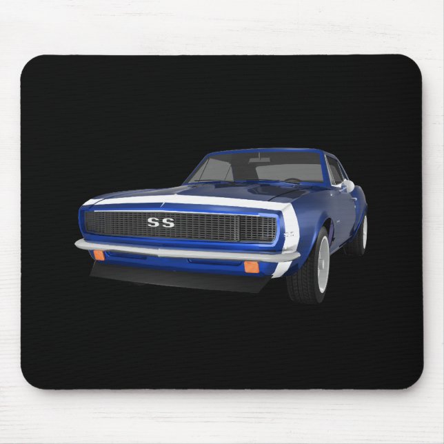 1967 Camaro SS: Blå Avsluta: 3D-modell: Musmatta (Framsidan)