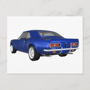 1967 Camaro SS: Blå finish: 3D-modell: Vykort
