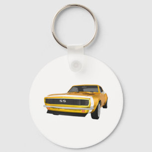 1967 Camaro SS: Gult Avslutar: 3D-modell: Nyckelring