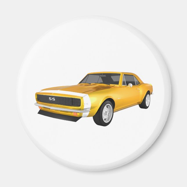 1967 Camaro SS: Gulten Avslutar: 3D-modell: Magnet (Framsidan)