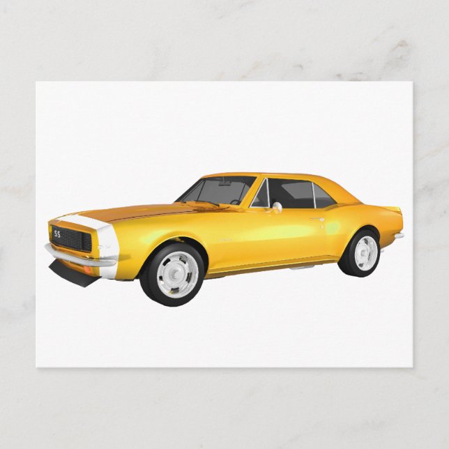 1967 Camaro SS: Gulten Avslutar: 3D-modell: Vykort (Framsida)