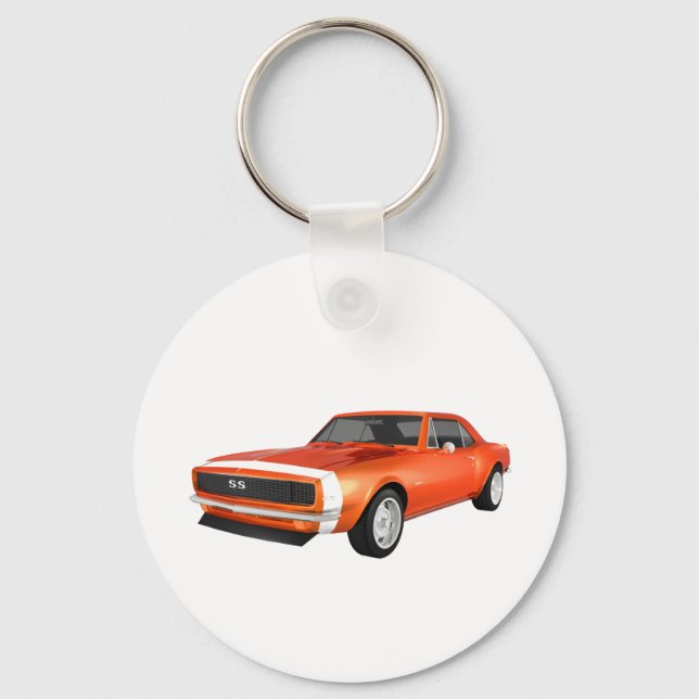 1967 Camaro SS: Orangen Avslutar: 3D-modell: Nyckelring (Framsida)