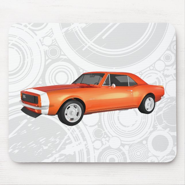 1967 Camaro SS: Orangen Avslutar: Mousepad Musmatta (Framsidan)