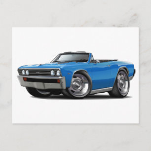 1967 Chevelle Blue - konvertibel Vykort