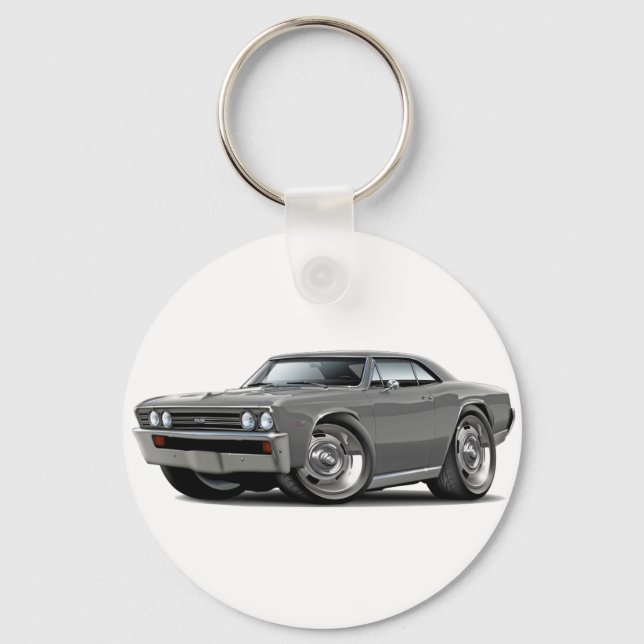1967 Chevelle Grått Car Nyckelring (Framsida)