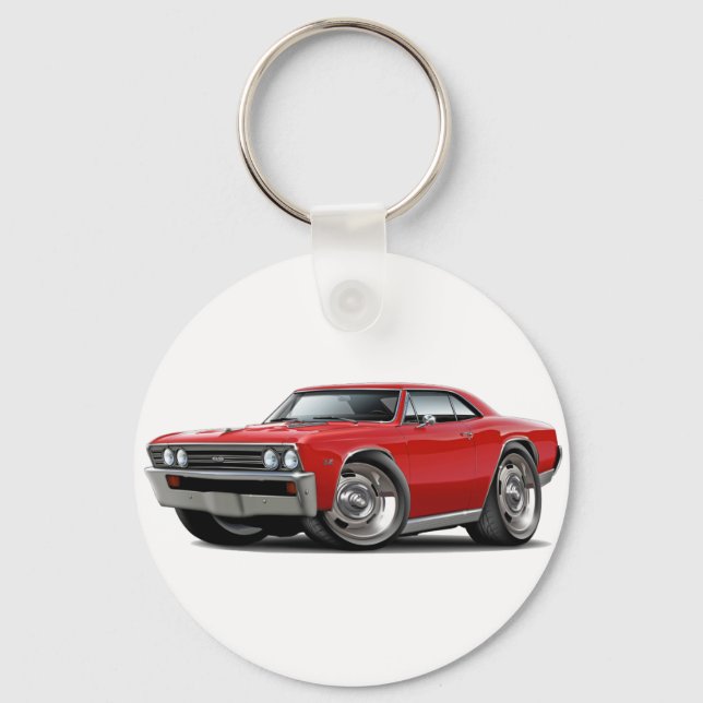 1967 Chevelle Red Car Nyckelring (Framsida)