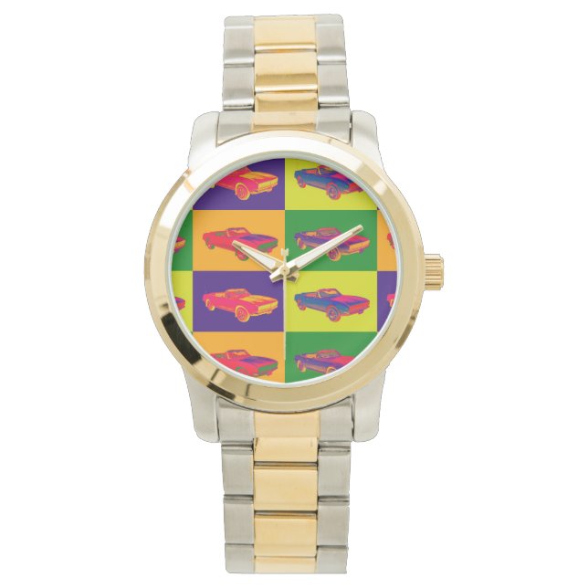 1967 Chevy Camaro RS Conversible Pop Art Armbandsur (Framsida)