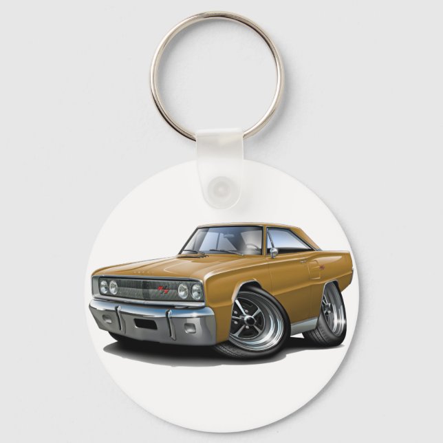 1967 Coronet RT Guld bil Nyckelring (Framsida)