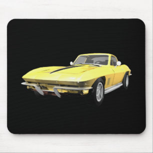 1967 Corvette Sports Car: Avsluta Gult Musmatta