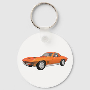 1967 Corvette Sports Car: Avsluta orange Nyckelring