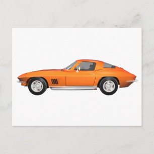 1967 Corvette Sports Car: Avsluta orange Vykort