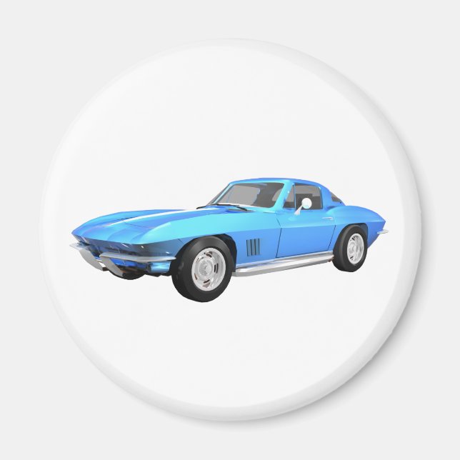 1967 Corvette Sports Car: Blue Avsluta: Magnet (Framsidan)