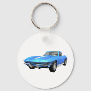 1967 Corvette Sports Car: Blue Avsluta: Nyckelring
