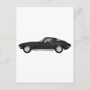 1967 Corvette Sports Car: Svart Avsluta: Vykort