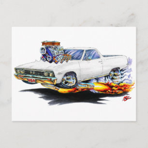 1967 El Camino White Lastbil Vykort