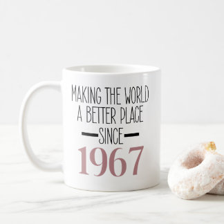 1967 Födelsedag 60 60-årig kvinna gammelmormor Kaffemugg
