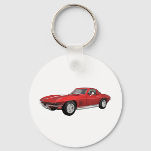 1967 Korvette: Idrottsbil: Röd Avsluta: Nyckelring