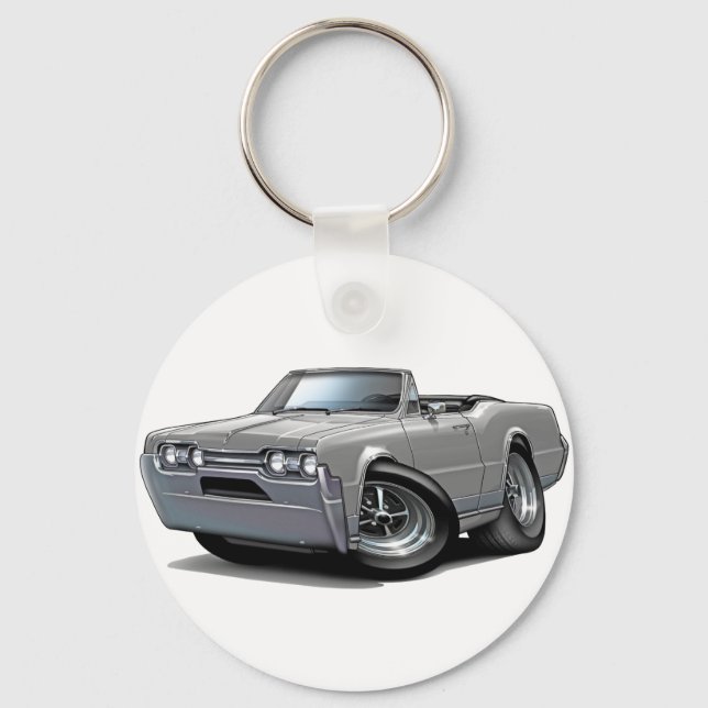 1967 Olds Cutlass Grått Konvertibel Nyckelring (Framsida)