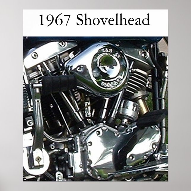 1967 Shovelhead Engine Poster (Framsidan)