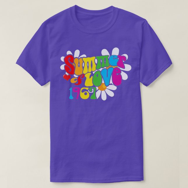 1967 Sommaren Kärlek Hippie 50-årsdagen Tee H (Design framsida)