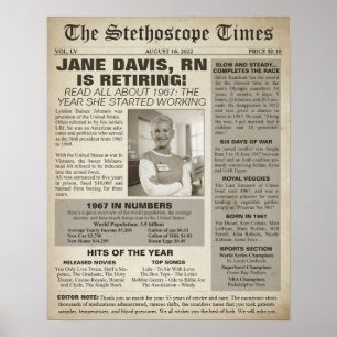 1967 Stethoscope Times för Nurse Pension Party Poster