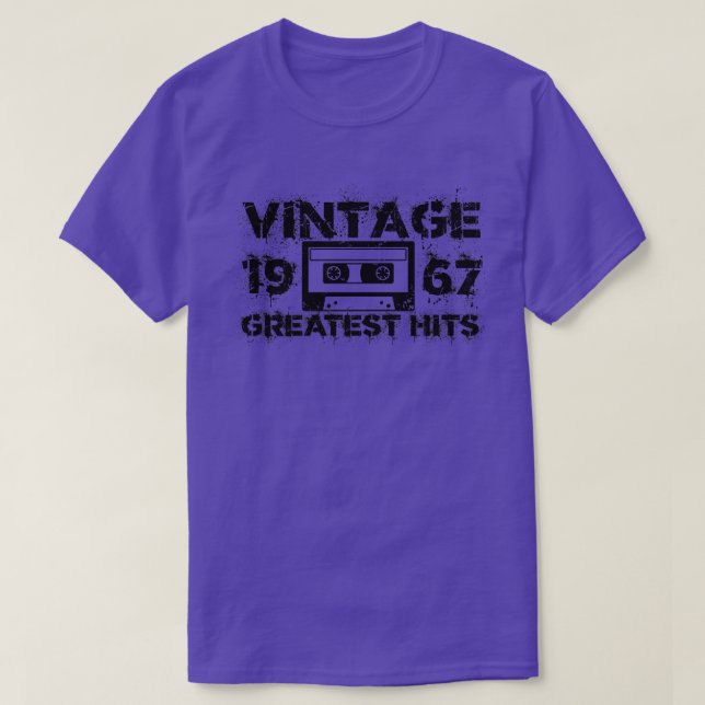 1967 Underbarare Vintagen Svart T Shirt (Design framsida)