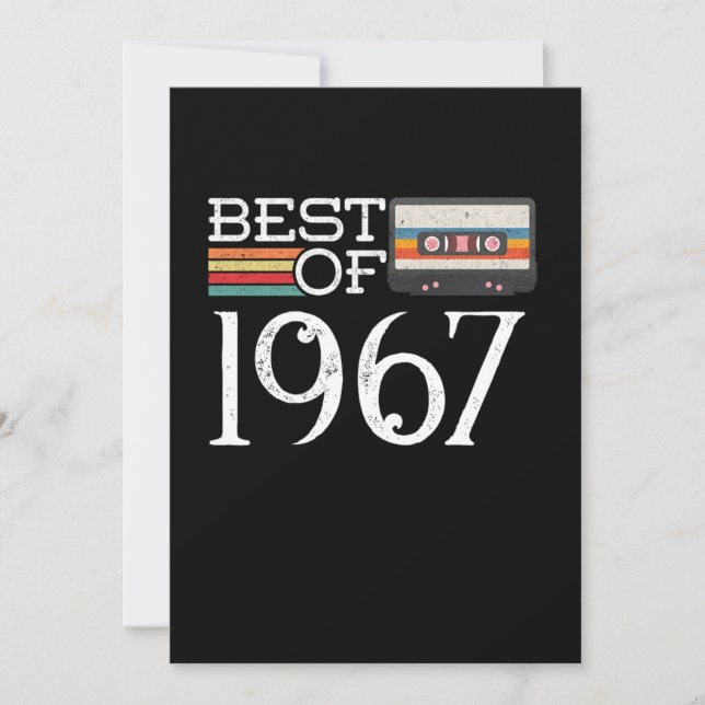 1967 Vintage 53:e födelsedag Inbjudningar (Framsida)